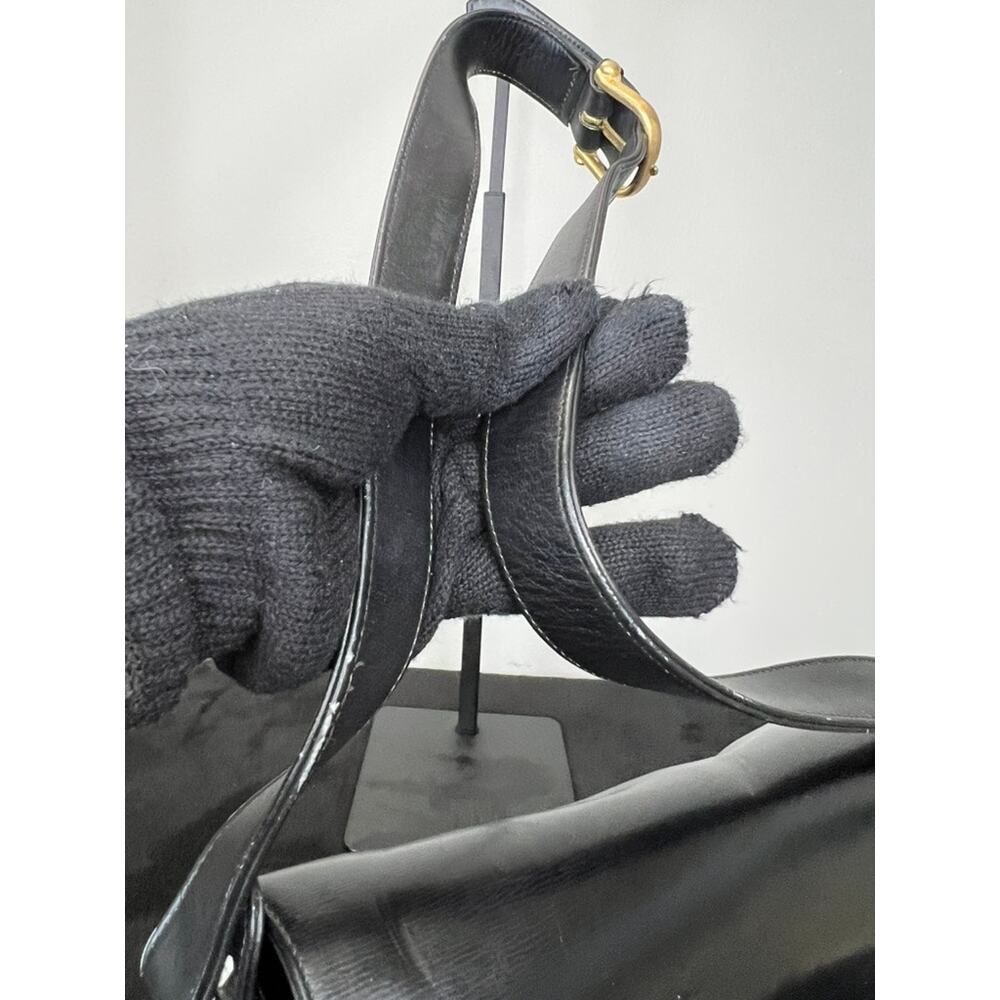 Vintage Celine Horsebit Sulky Black Leather Shoulder Bag Authenticated - Picture 14 of 15